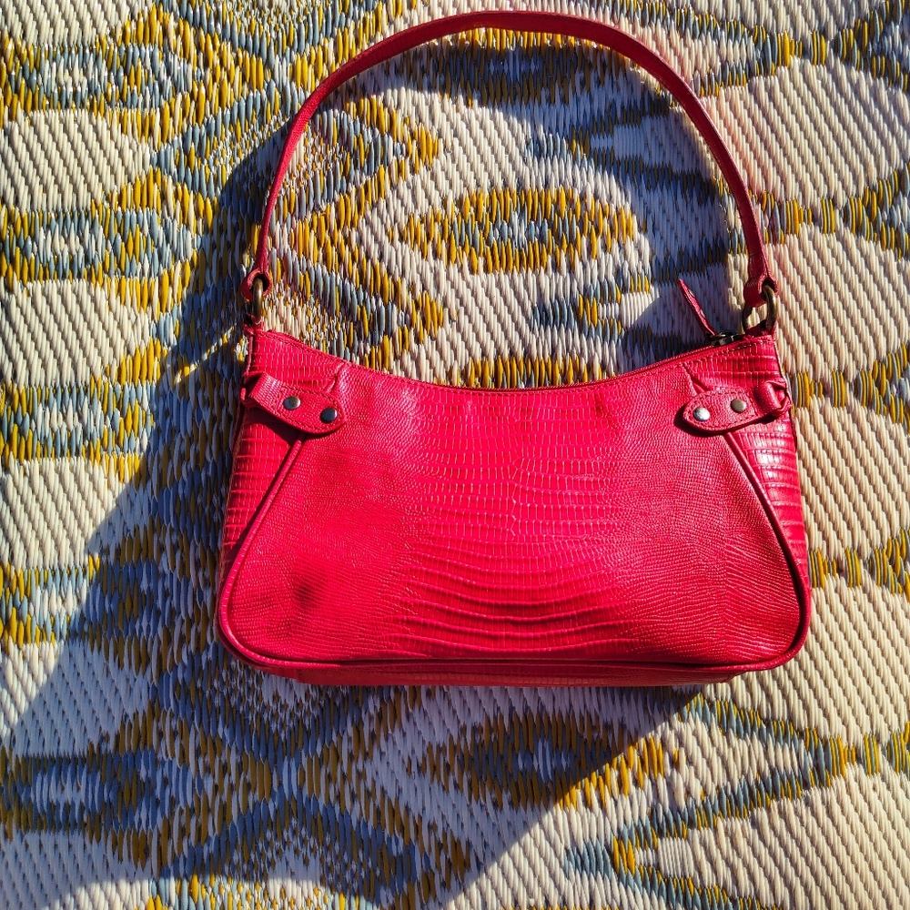 LOFT Red Leather Baguette